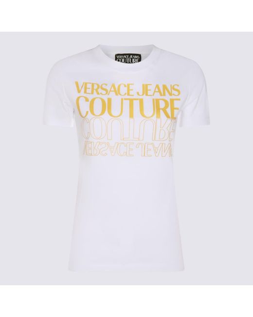 Versace White And Cotton Blend T-Shirt