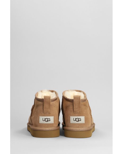Ugg Brown Classic Ultra Mini Low Heels Ankle Boots for men