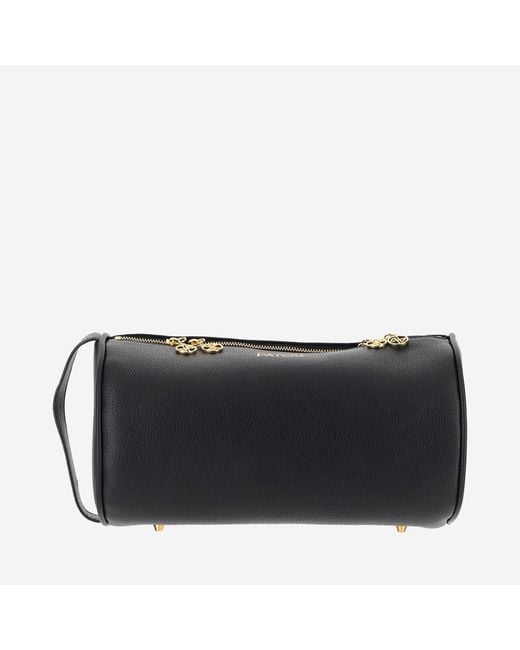 Patou Black Eco Leather Barrel Bag Polyurethane Satchels & Cross Body