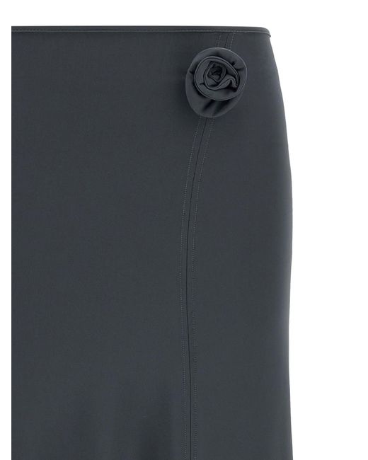 Coperni Gray Flower Skirt