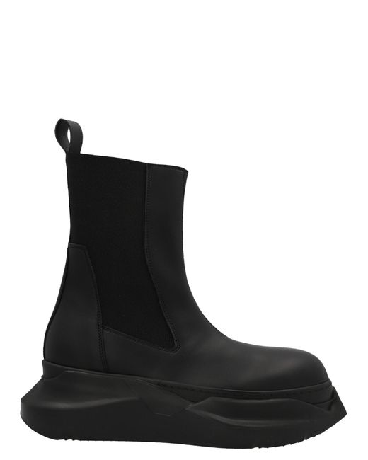 Rick Owens DRKSHDW Leather Beatle Abstract Boots in Black for Men | Lyst