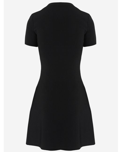 Valentino Black Dress With Bow, Viscose Blend
