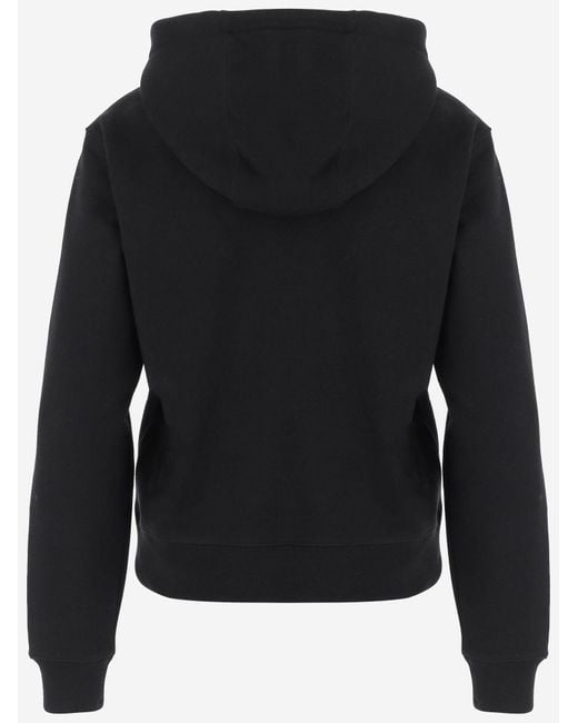 Burberry Black Hooded Cotton Sweatshirt Knitwear