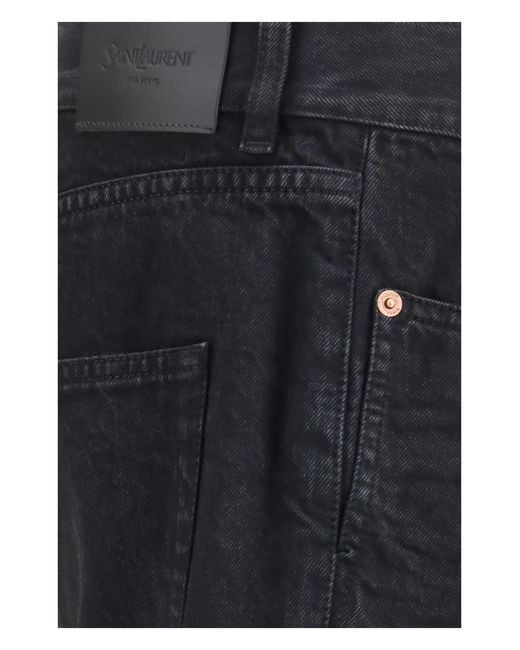 Saint Laurent Blue Slim Fit Denim Jeans Cotton for men