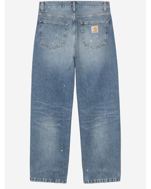Carhartt Blue Jeans Landon Cotton Smith Trousers for men