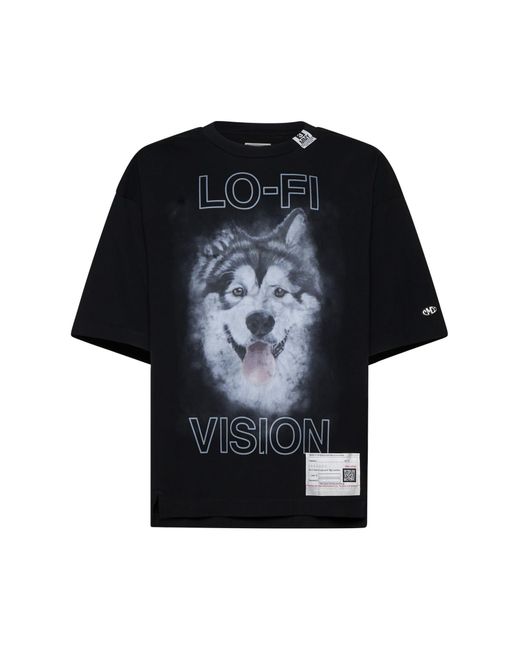 Maison Mihara Yasuhiro Black Dog Cotton T-shirt for men
