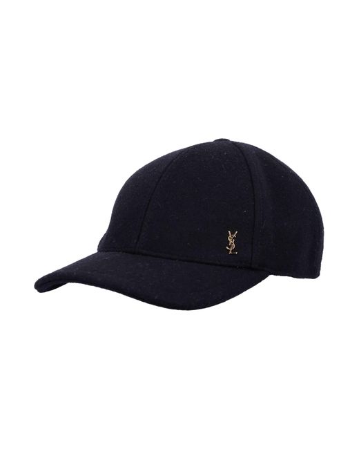 Saint Laurent Blue Cassandre Baseball Cap for men