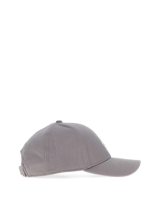 Moncler Gray Lilac Cotton Baseball Cap for men