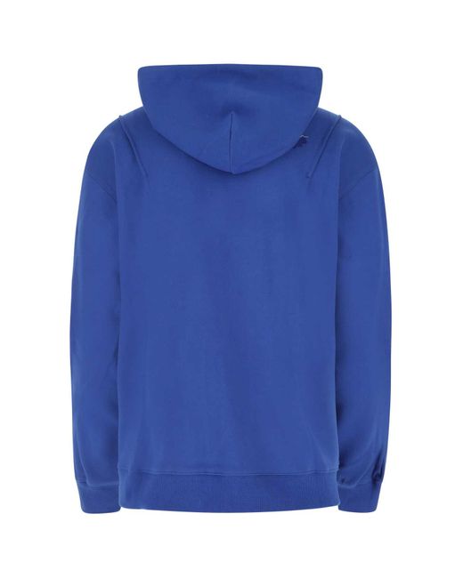 Adererror Blue Electric Cotton Blend Oversize Sweatshirt for men
