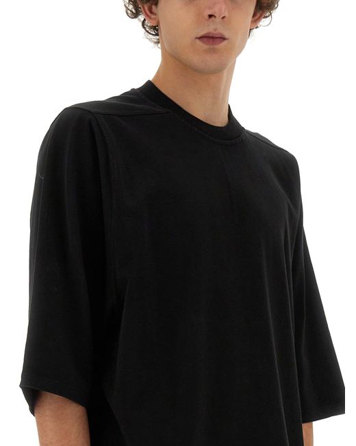 Rick Owens Black Cotton T-shirt for men