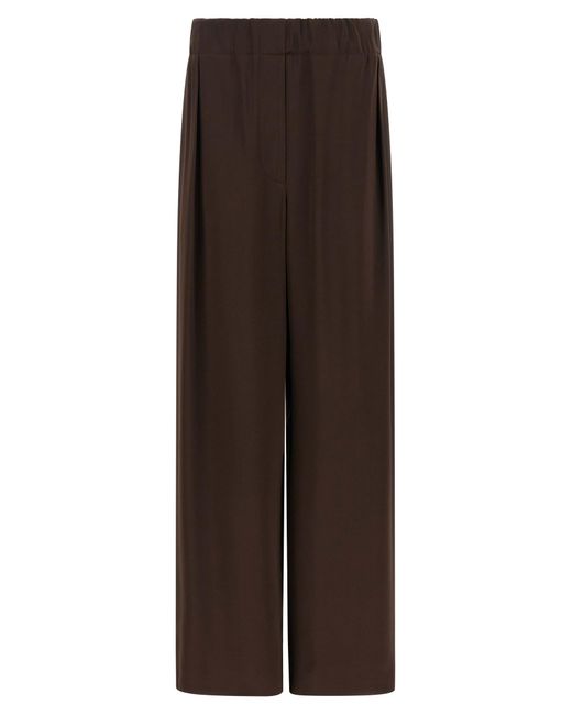 Jil Sander Brown Fluid Viscose Pants