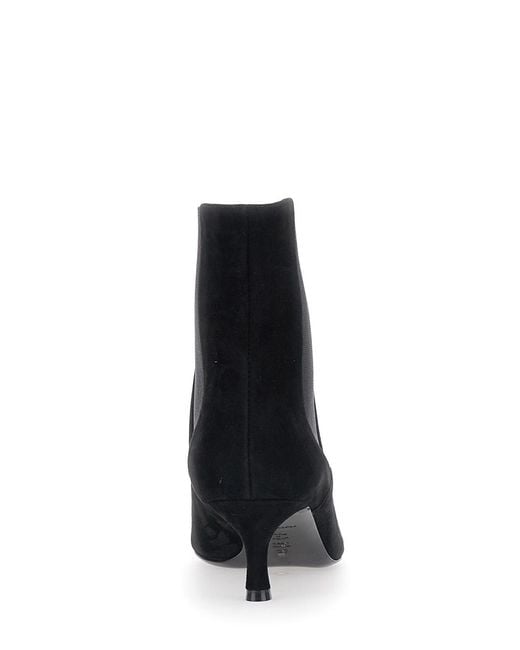 Pollini Black Ankle Boots Suede