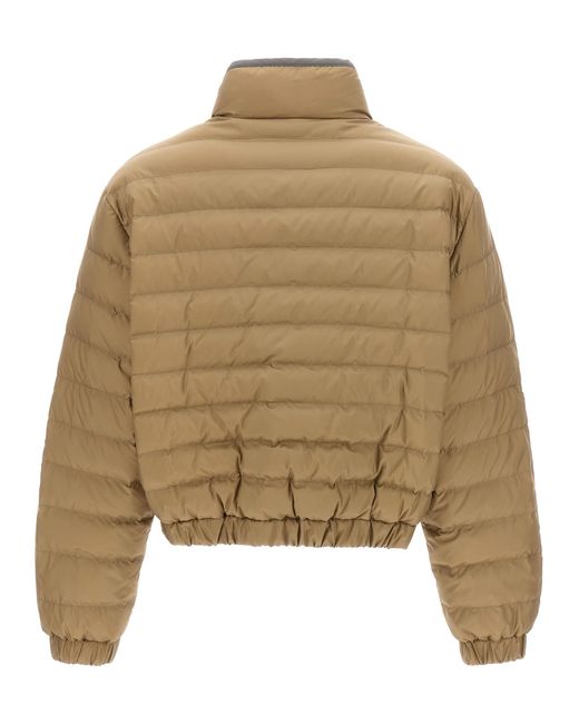 Brunello Cucinelli Natural Monile Detail Down Jacket Casual Jackets, Parka
