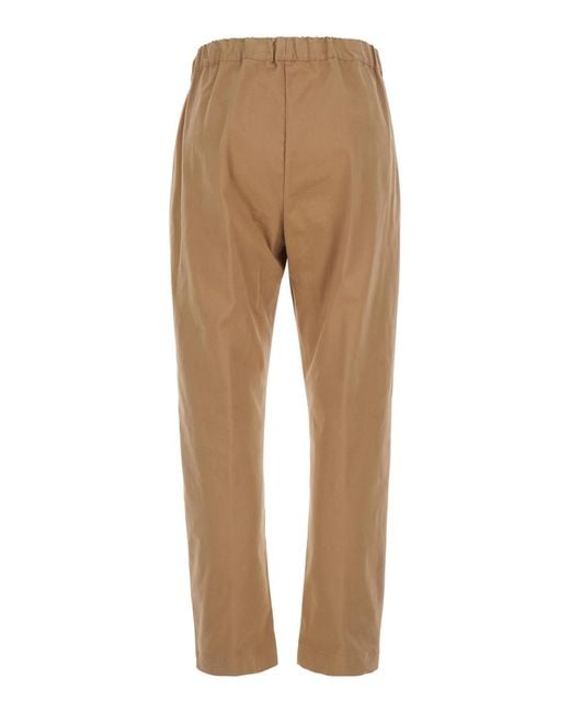 Semicouture Natural Trousers Buddy Cotton