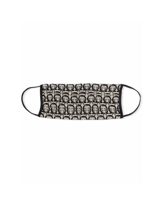 Ferragamo Black Face Mask Accessory
