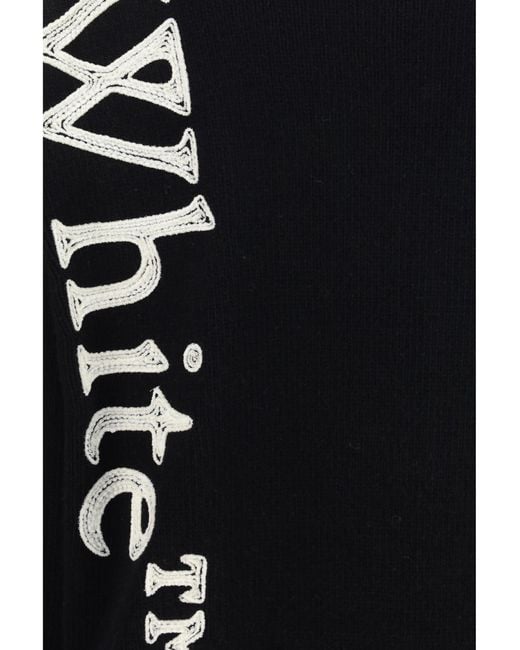 Off-White c/o Virgil Abloh Black Vertical Bookish Crewneck Sweater