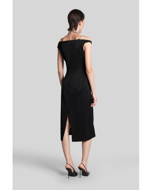 David Koma Black Long Dress