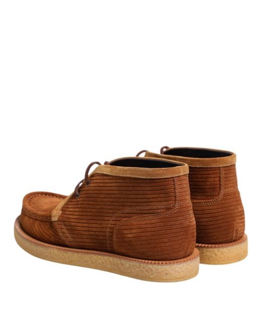 Dolce & Gabbana Brown Suede Chukka Boots for men
