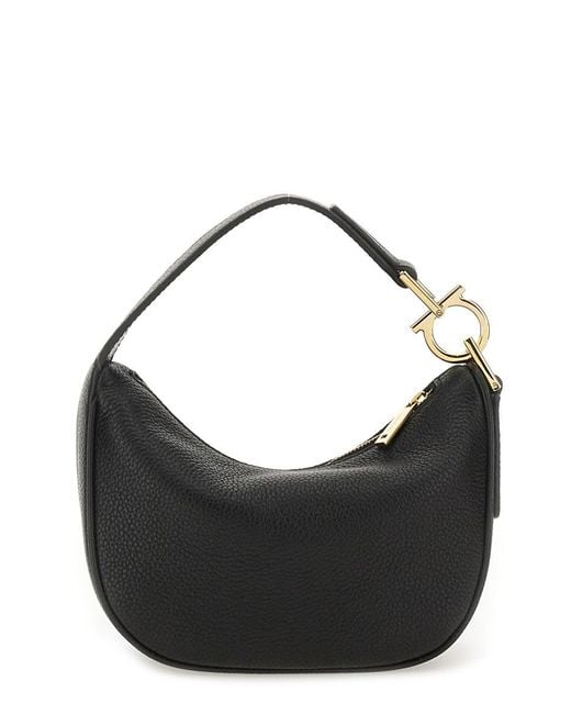Ferragamo Black North South" Mini Hobo Bag
