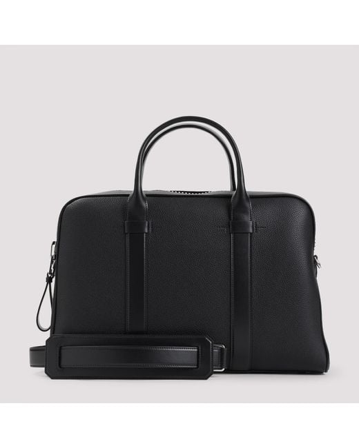 Tom Ford Black Leather Briefcase for men