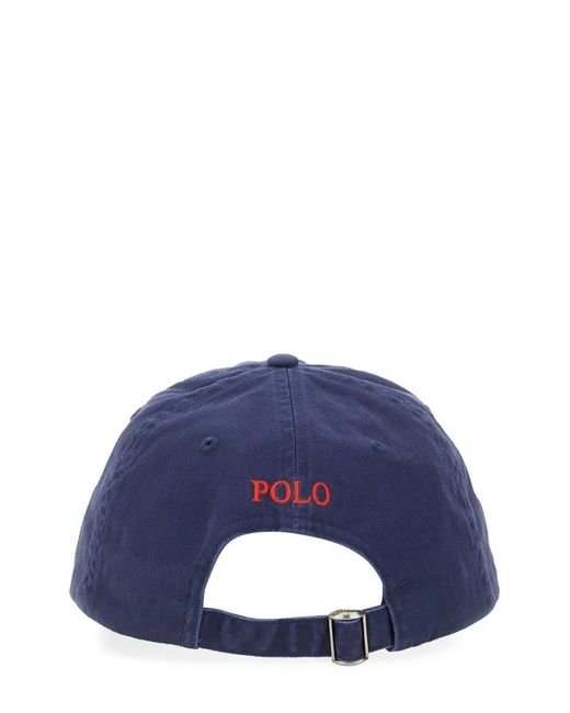 Polo Ralph Lauren Blue Baseball Hat With Logo for men