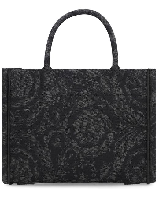 Versace Black Piccola Athena Tote Bag Fabric Cotton