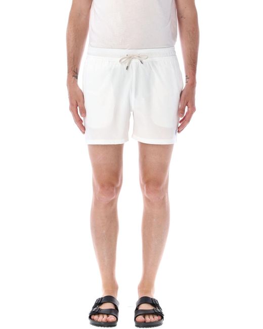 Polo Ralph Lauren White Tarveler Mid Trunck Slim Fit for men