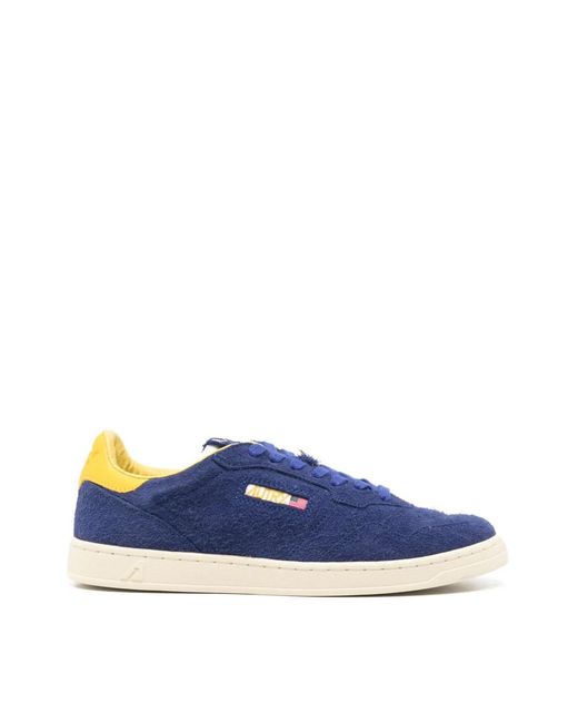 Autry Blue Medalist Flat Low Sneakers for men