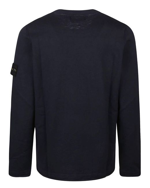 Mens black stone island sweatshirt hotsell