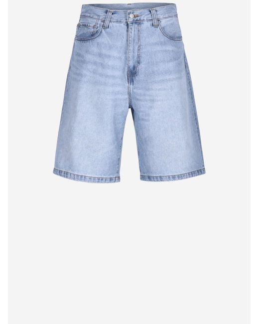 Carhartt Blue Cotton Shorts Landon Robertson Jean for men