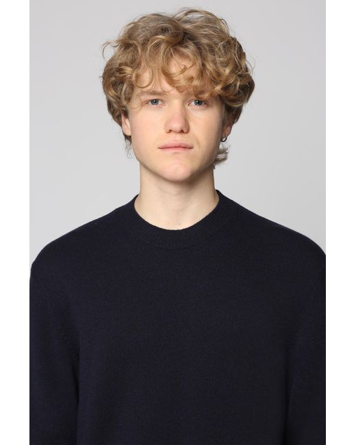 Bottega Veneta Blue Crew-Neck Cashmere Sweater for men