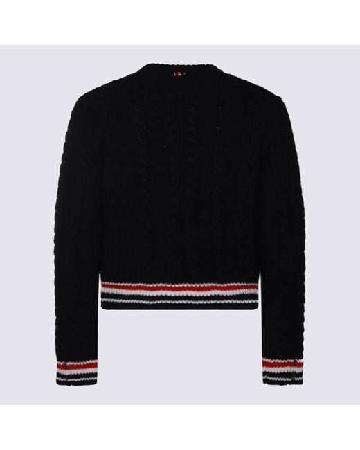 Thom Browne Black Dark Wool Knitwear for men