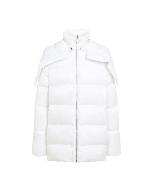 Moncler White Hooded Cyclopic Jacket