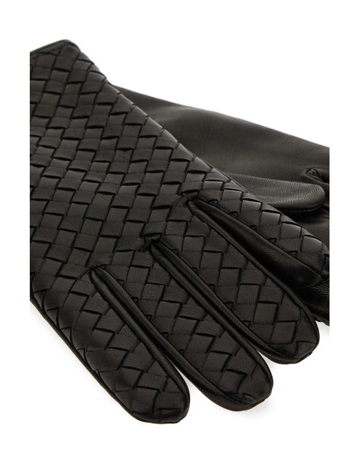 Bottega Veneta Black Nappa Leather Gloves for men