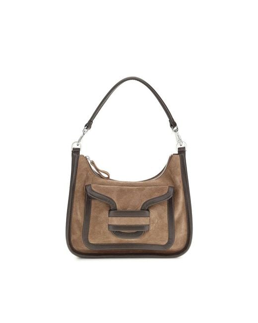 Pierre Hardy Brown Calf Leather Bos Taurus Shoulder Bag