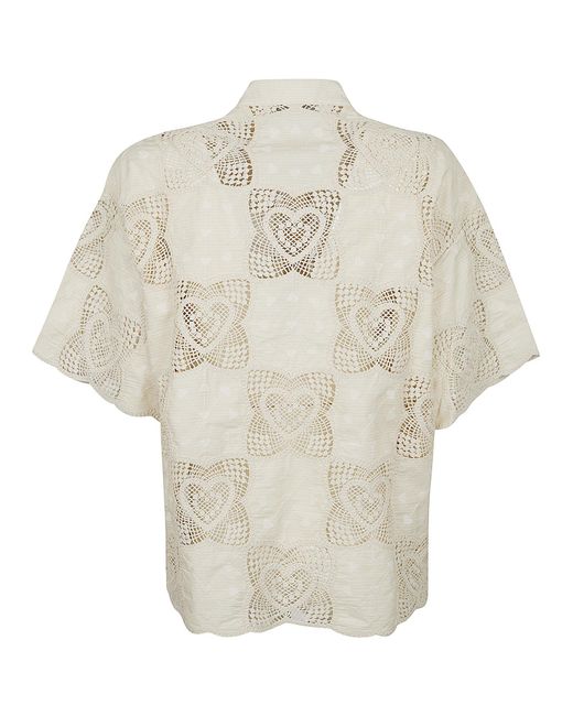 Zimmermann White Wanderlust Scalloped Shirt