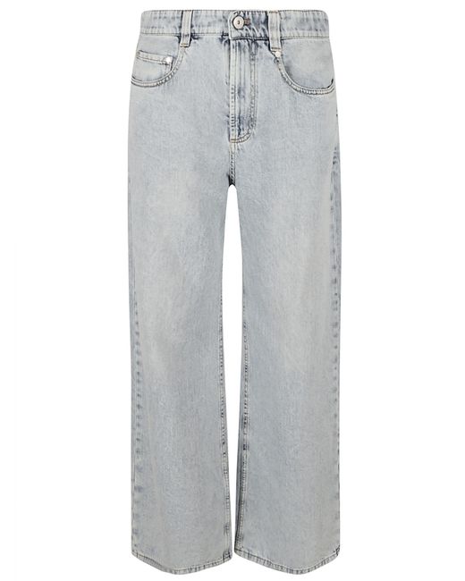 Brunello Cucinelli Gray Loose Fit Informal 5 Pockets Jeans