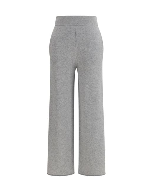 Max Mara Gray Cashmere Pants Trousers