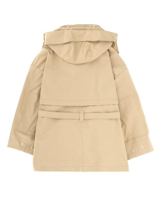 Laminar Natural 2Layer Metallic Parka Polyester Trench & Raincoats