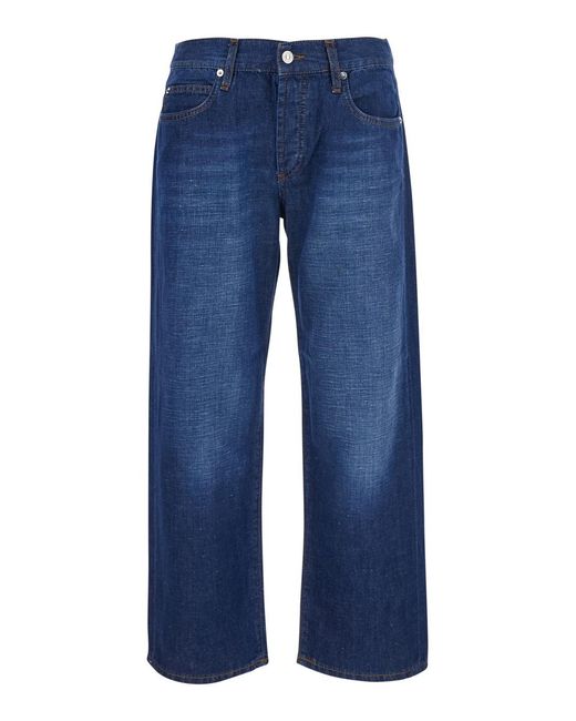 Roy Rogers Blue Js) New Oskar Denim Cotton Linen Neptune Jean