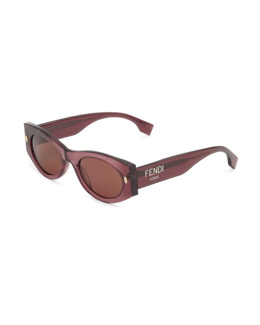 Fendi Brown Oval Frame Sunglasses