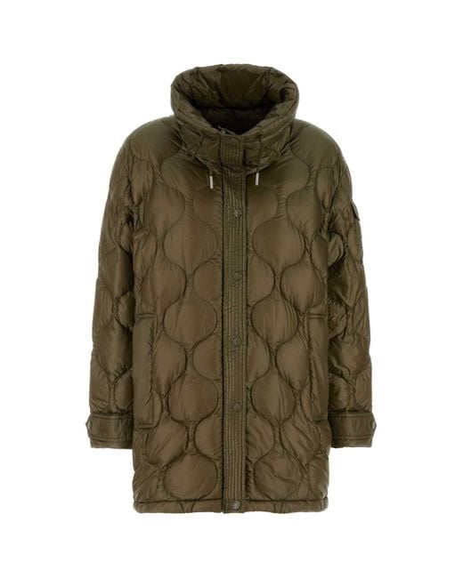 Moncler Green Nylon Lombi Down Jacket