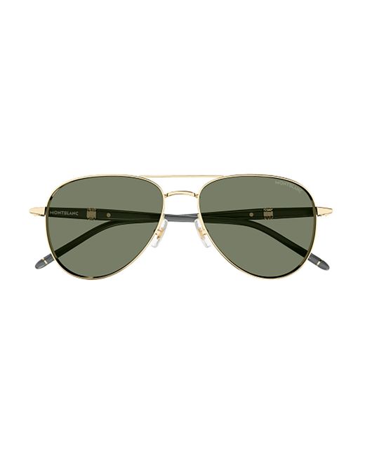 Montblanc Green Pilot Frame Sunglasses