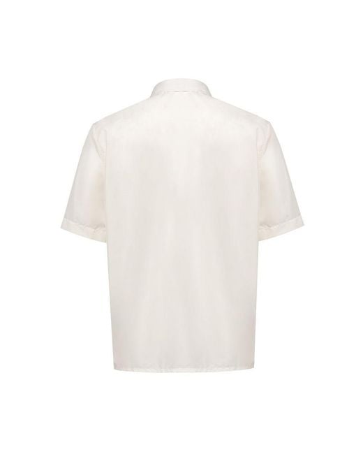 Dior White Polyester Shortsleeve Shirt for men