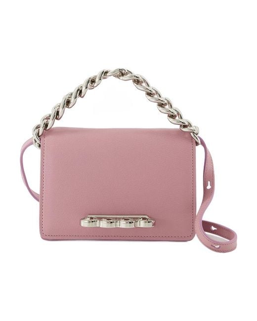 McQueen Pink Four Ring Mini Bag