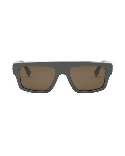 Fendi Gray Sunglasses for men