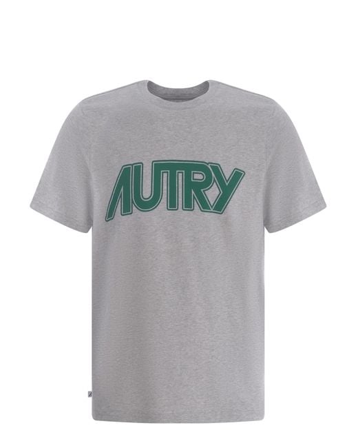 Autry Gray T-Shirt Made Of Cotton for men