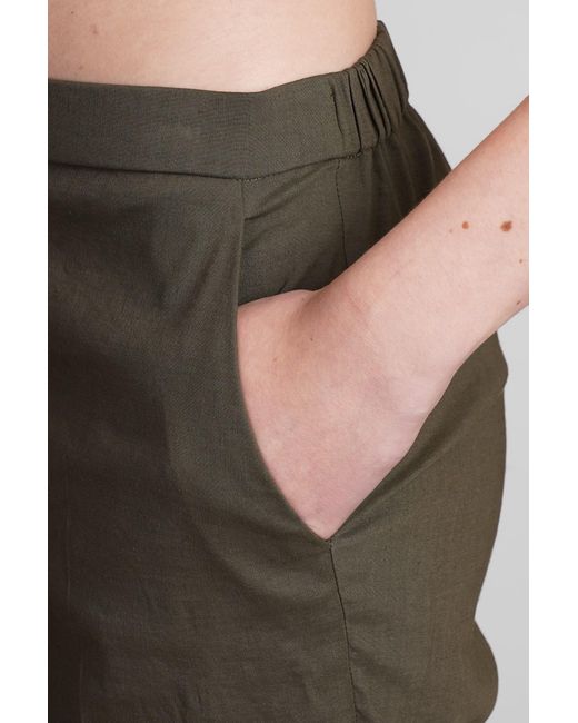 Theory Pants In Green Linen