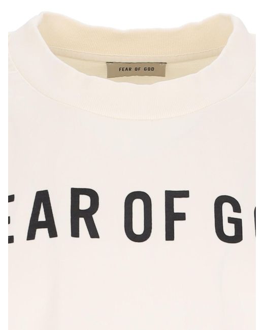 Fear Of God White Thunderbird Logo T-Shirt for men