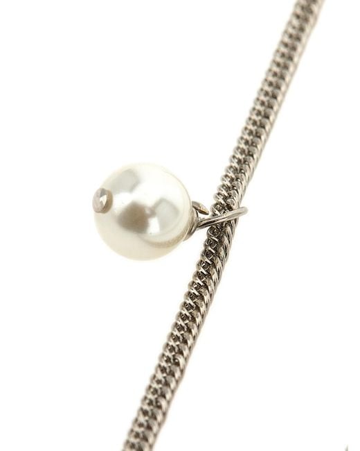 Jil Sander White Brass Necklace
